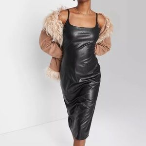 Wild Fable Faux Leather Maxi Slip Dress